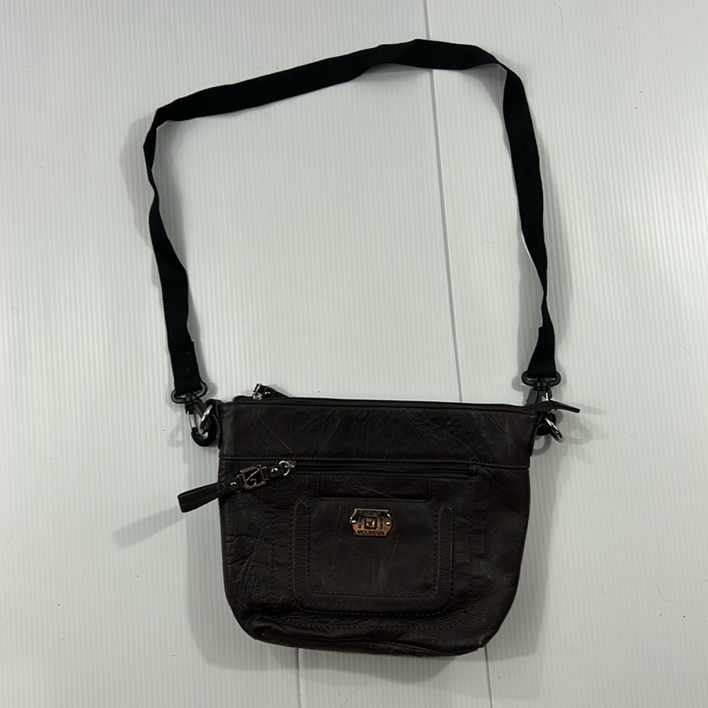 73. Stone Mountain Accessories Dark Brown Crossbody Bag